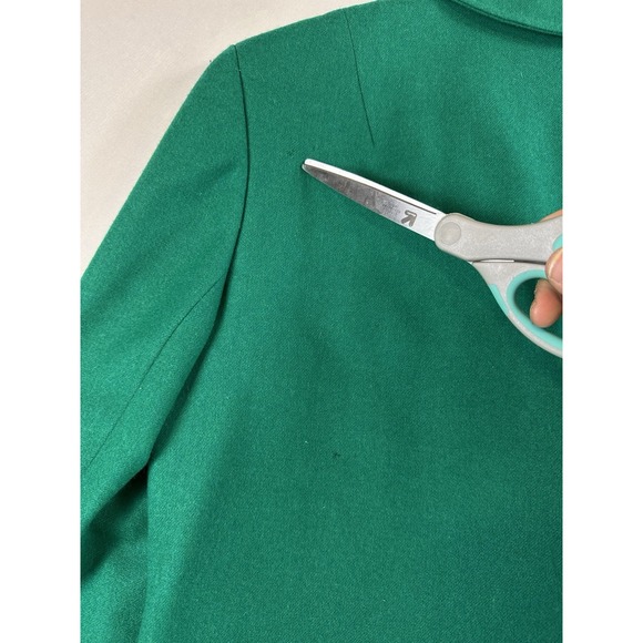 Vtg Pendleton Wool Green 2 Piece Blazer & Skirt Set Academia Sz M Office Work - Picture 12 of 15